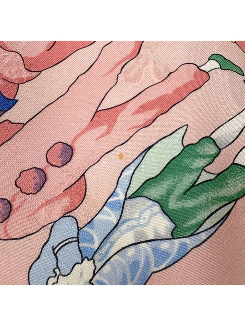 Hermes Carre 90 le Carnaval de Venise Carnival In Venice Scarf Silk Pink